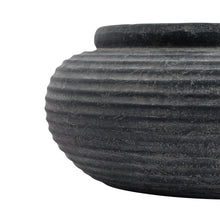 Load image into Gallery viewer, Amalfi Grey Round Ribbed Planter
