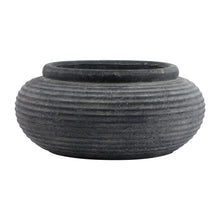 Load image into Gallery viewer, Amalfi Grey Round Ribbed Planter
