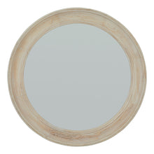 Load image into Gallery viewer, Washed Wood Round Framed Mirror
