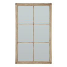 Load image into Gallery viewer, Washed Wood Large Window Mirror
