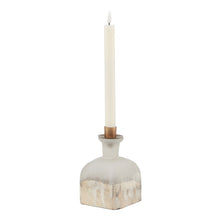 Load image into Gallery viewer, Burnished Dipped and Aged Brass Candle Holder Vase
