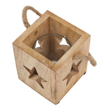 Load image into Gallery viewer, Natural Wooden Small Star Tealight Candle Holder
