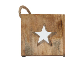 Load image into Gallery viewer, Natural Wooden Star Tealight Candle Holder
