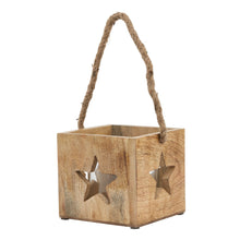 Load image into Gallery viewer, Natural Wooden Star Tealight Candle Holder
