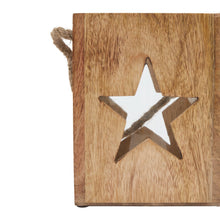 Load image into Gallery viewer, Natural Wooden Large Star Tealight Candle Holder
