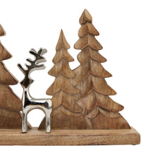 Load image into Gallery viewer, Wood And Metal Tree And Reindeer Decoration
