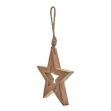 Load image into Gallery viewer, Natural Wooden Hanging Star
