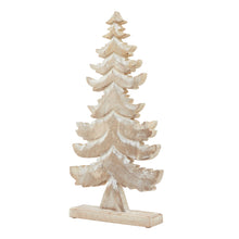 Load image into Gallery viewer, White Wash Collection Wooden Large Tiered Tree Decoration
