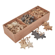 Load image into Gallery viewer, Pack Of 90 Wooden Star Hanging Decorations
