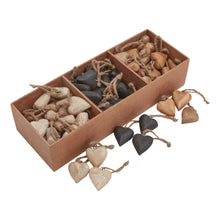 Load image into Gallery viewer, Pack Of 90 Wooden Heart Hanging Decorations
