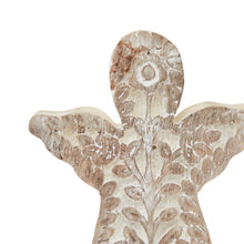 Load image into Gallery viewer, White Wash Collection Patterned Large Angel Decoration
