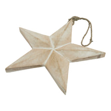 Load image into Gallery viewer, White Wash Collection Hanging Star Decoration
