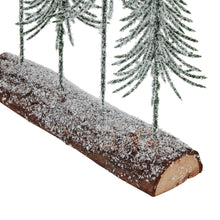 Load image into Gallery viewer, Small Snowy Spindle Tree Quad In Wood Log
