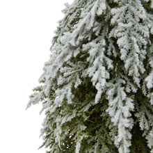 Load image into Gallery viewer, Small Snowy Fir Tree On Tall Wood Log
