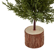 Load image into Gallery viewer, Small Gree Fir Tree In Wood Log
