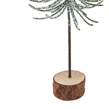 Load image into Gallery viewer, Small Snowy Spindle Tree In Wood Log
