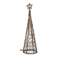 Load image into Gallery viewer, Small LED Wicker Christmas Tree With Star
