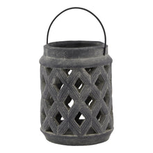 Load image into Gallery viewer, Amalfi Grey Large Lattice Lantern
