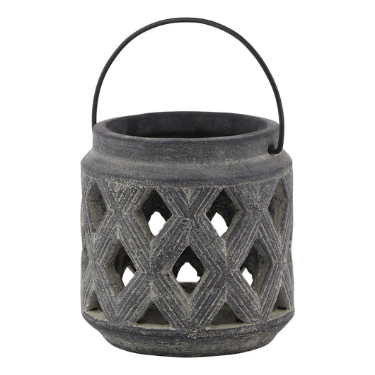 Amalfi Grey Lattice Lantern