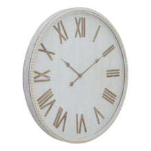 Load image into Gallery viewer, Large Rustic White Clock With Beaded Frame
