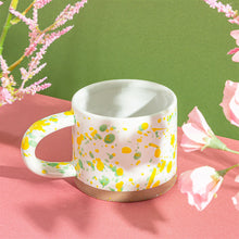 Load image into Gallery viewer, Yellow and Green Splatterware Mug
