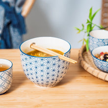 Load image into Gallery viewer, Sashiko Pattern Noodle Bowl with Chopsticks
