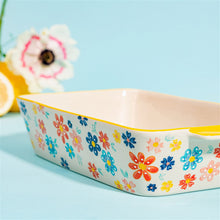 Load image into Gallery viewer, Folk Floral Serving Dish
