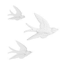 Load image into Gallery viewer, Swallow Wall Decorations White- Set of 3
