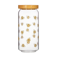 Load image into Gallery viewer, Vintage Bee Glass Storage Jar Large
