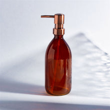 Load image into Gallery viewer, Amber Glass Refillable Bottle with Pump
