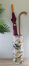 Load image into Gallery viewer, Ceramic Umbrella Stand, Bamboo And Tropical Bird Design
