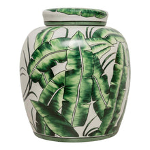 Load image into Gallery viewer, Corn Plant Leaf 13&quot; Ginger Jar
