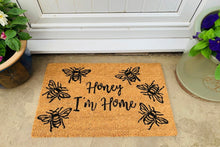 Load image into Gallery viewer, Coir Doormat with &quot;Honey I&#39;m Home&quot;
