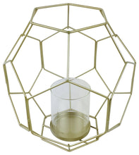 Load image into Gallery viewer, Gold Geometric Candleholder 21cm
