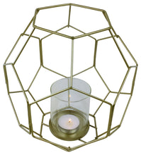 Load image into Gallery viewer, Gold Geometric Candleholder 21cm
