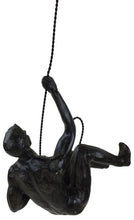 Load image into Gallery viewer, Abseiling Man Looking Up Ornament Black
