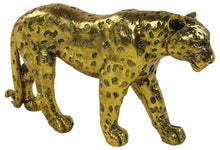 Load image into Gallery viewer, Gold Glitter Effect Leopard 27cm
