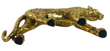 Load image into Gallery viewer, Gold Glitter Effect Leopard 27cm
