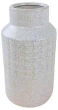 Load image into Gallery viewer, White Star Textured Stoneware Vase 30cm
