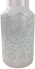 Load image into Gallery viewer, White Herringbone Textured Stoneware Vase 30cm
