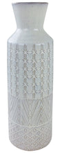 Load image into Gallery viewer, White Star Textured Stoneware Vase 44cm
