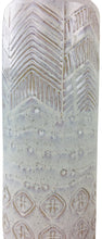 Load image into Gallery viewer, White Herringbone Textured Stoneware Vase 44cm
