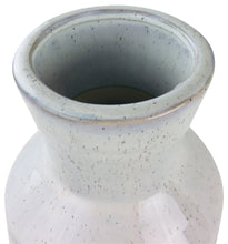 Load image into Gallery viewer, White Herringbone Textured Stoneware Vase 44cm
