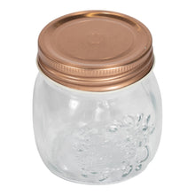 Load image into Gallery viewer, Kitchen Glass Embossed Storage Jar With Copper Screw Lid - Small
