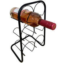 Load image into Gallery viewer, Black Metal Wire 6 Wine Bottle Holder
