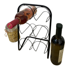 Load image into Gallery viewer, Black Metal Wire 6 Wine Bottle Holder
