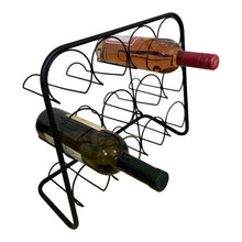 Load image into Gallery viewer, Black Metal Wire 12 Wine Bottle Holder
