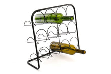 Load image into Gallery viewer, Black Metal Wire 12 Wine Bottle Holder
