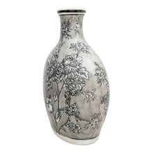 Load image into Gallery viewer, Peony Grey &amp; White Bottle Vase
