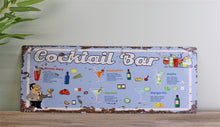 Load image into Gallery viewer, Vintage Metal Sign - Cocktail Bar
